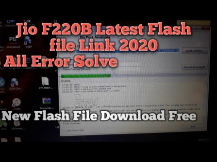 Jio f220b flash file password firmware -  updated May 2024