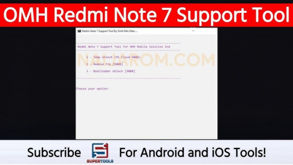 Omh redmi note 7 support tool firmware -  updated May 2024